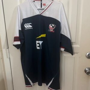USA Eagles Rugby Jersey in White and Red